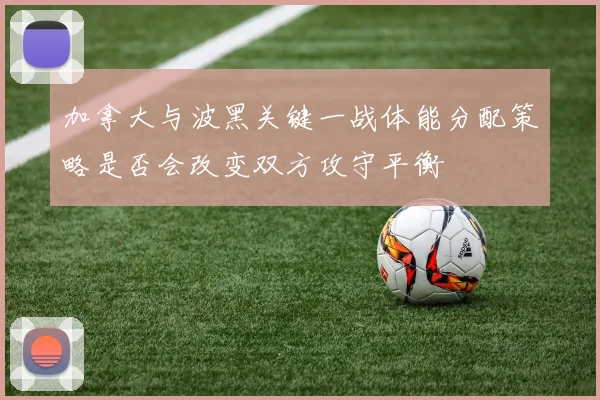 加拿大与波黑关键一战体能分配策略是否会改变双方攻守平衡